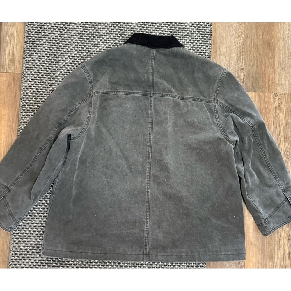 Anthropologie Pilcro Womens Western Denim Barn Jacket Coat Washed Charcoal Sz XL - Picture 7 of 14